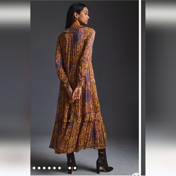 Anthropologie The Marais Printed Chiffon Dress. Multicolored. Size Small. NWOT. - Picture 9 of 15